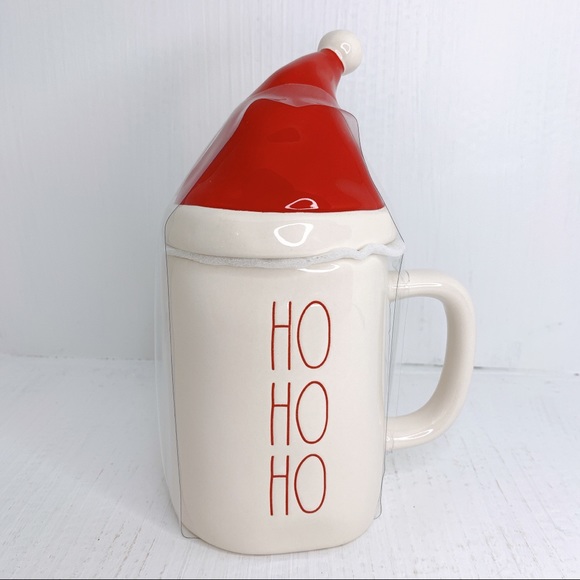 🛍SOLD🛍Christmas mug HO HO HO with Santa hat